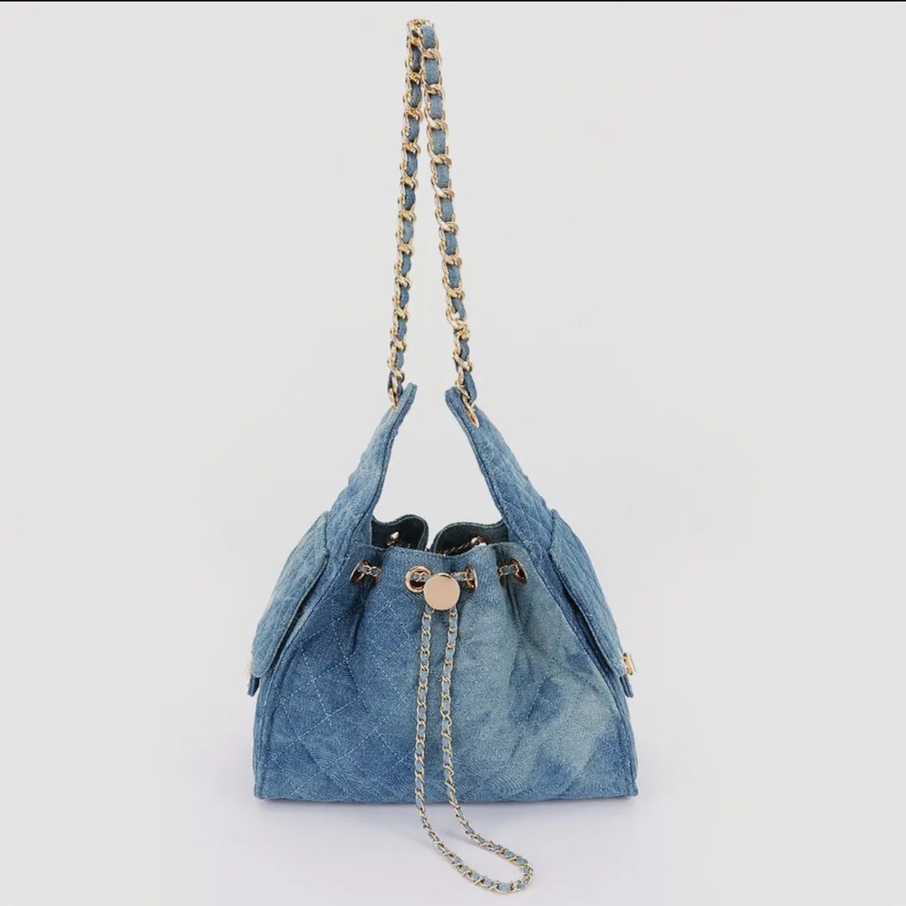 ShopEvelynne Blue Denim Shoulder Bag - Picture 2 of 6